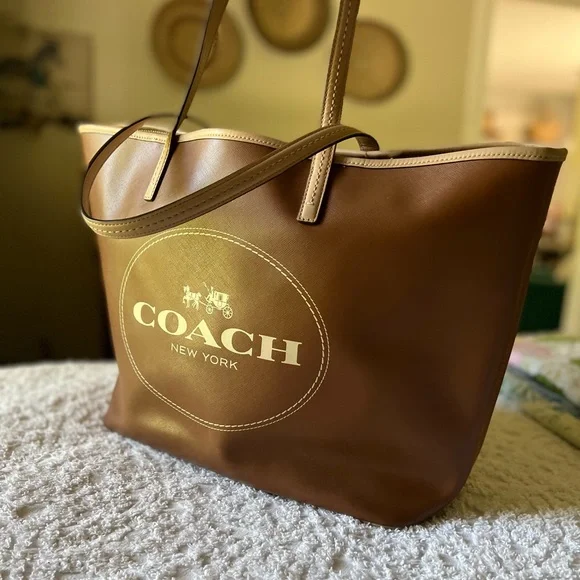Coach brown leather market Metro tote - Picture 2 of 9